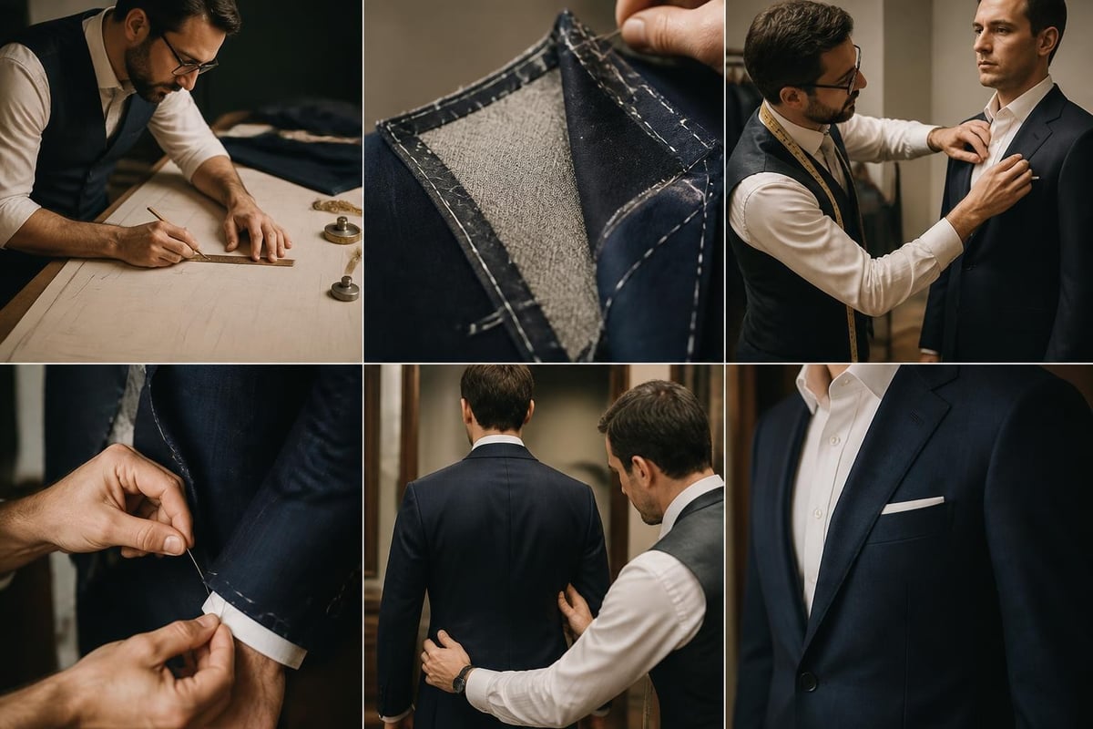 Bespoke suit construction process