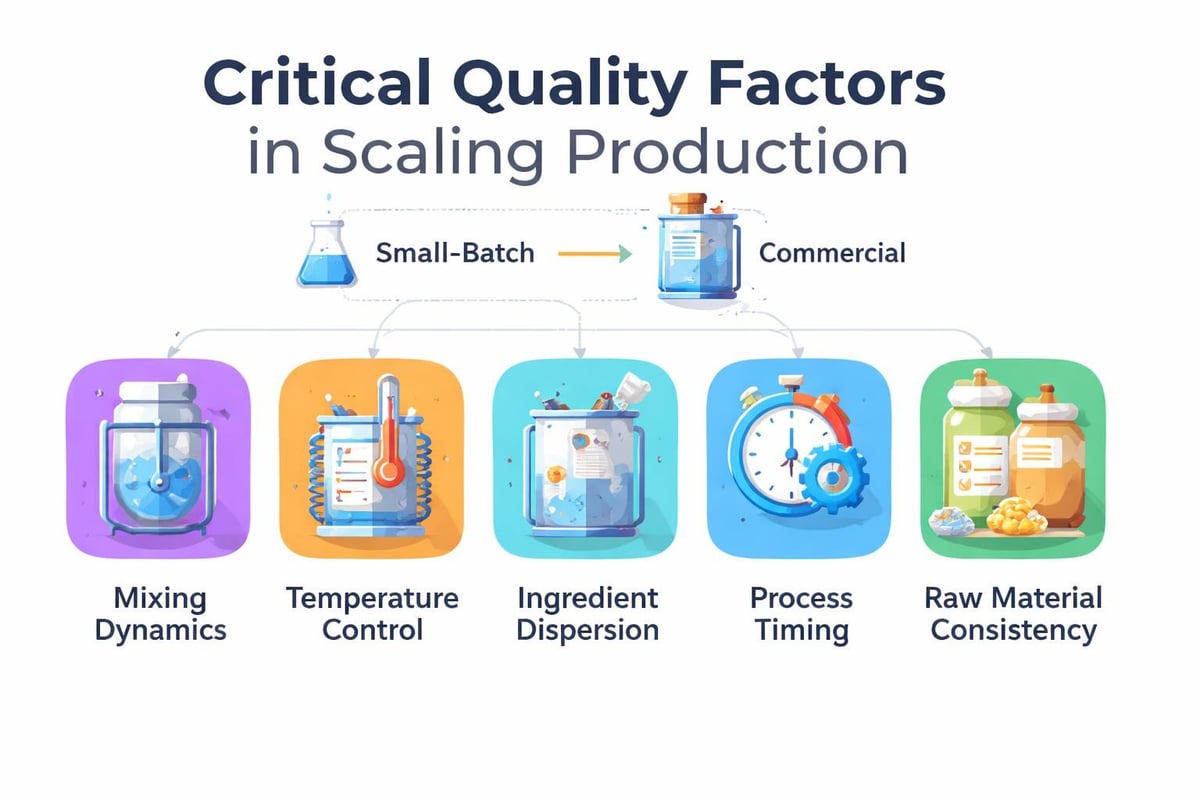 Quality control variables in cosmetic scaling