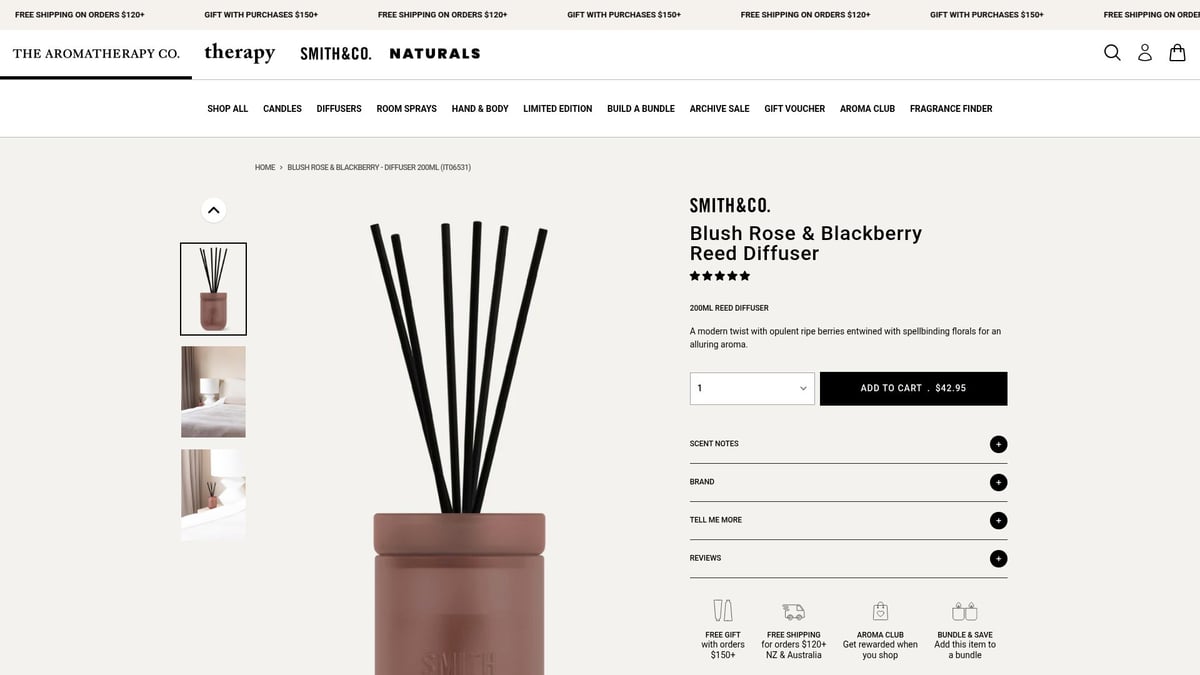Aromatherapy Products: 7 Must-Have Items for Relaxation 2026 - Blush Rose & Blackberry リードディフューザー