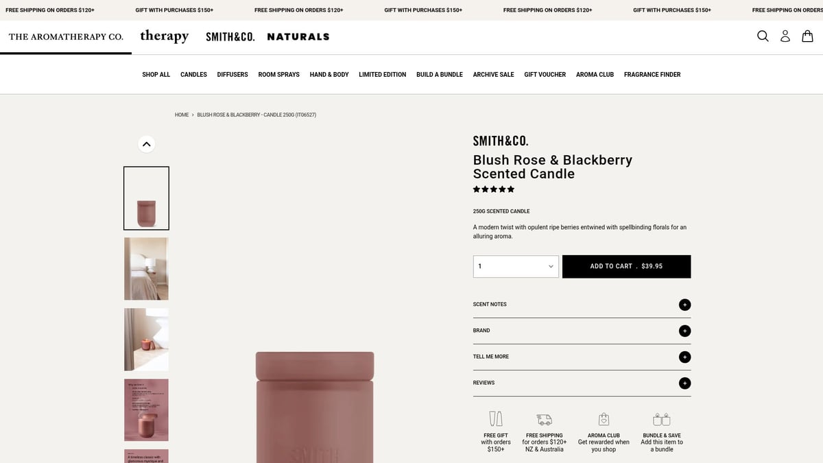 Aromatherapy Products: 7 Must-Have Items for Relaxation 2026 - Blush Rose & Blackberry キャンドル