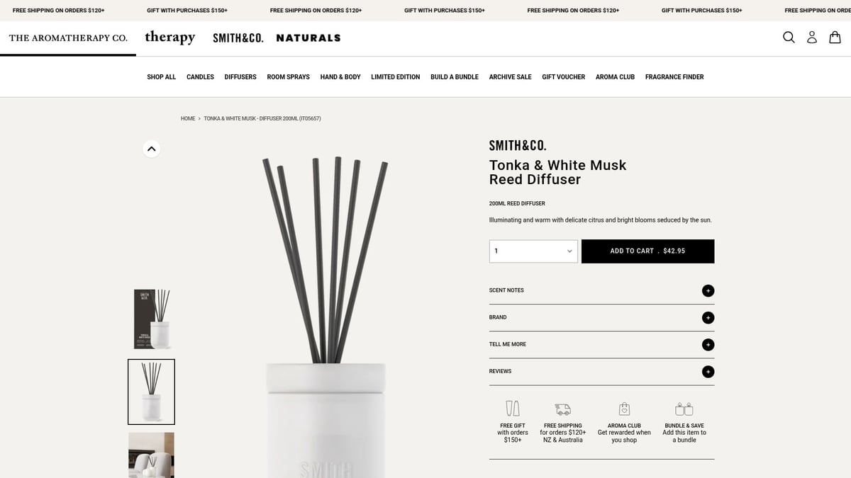 Aromatherapy Products: 7 Must-Have Items for Relaxation 2026 - Tonka & White Musk リードディフューザー