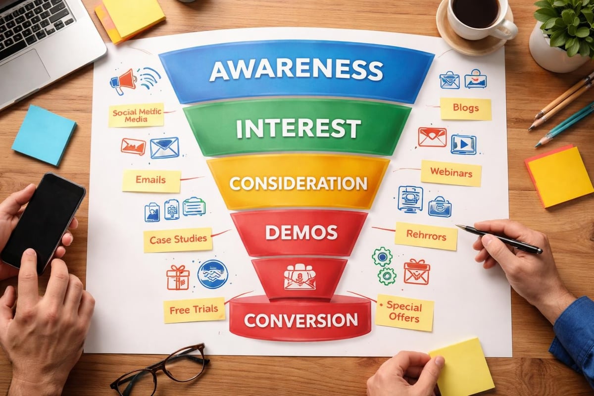 Lead generation funnel stages