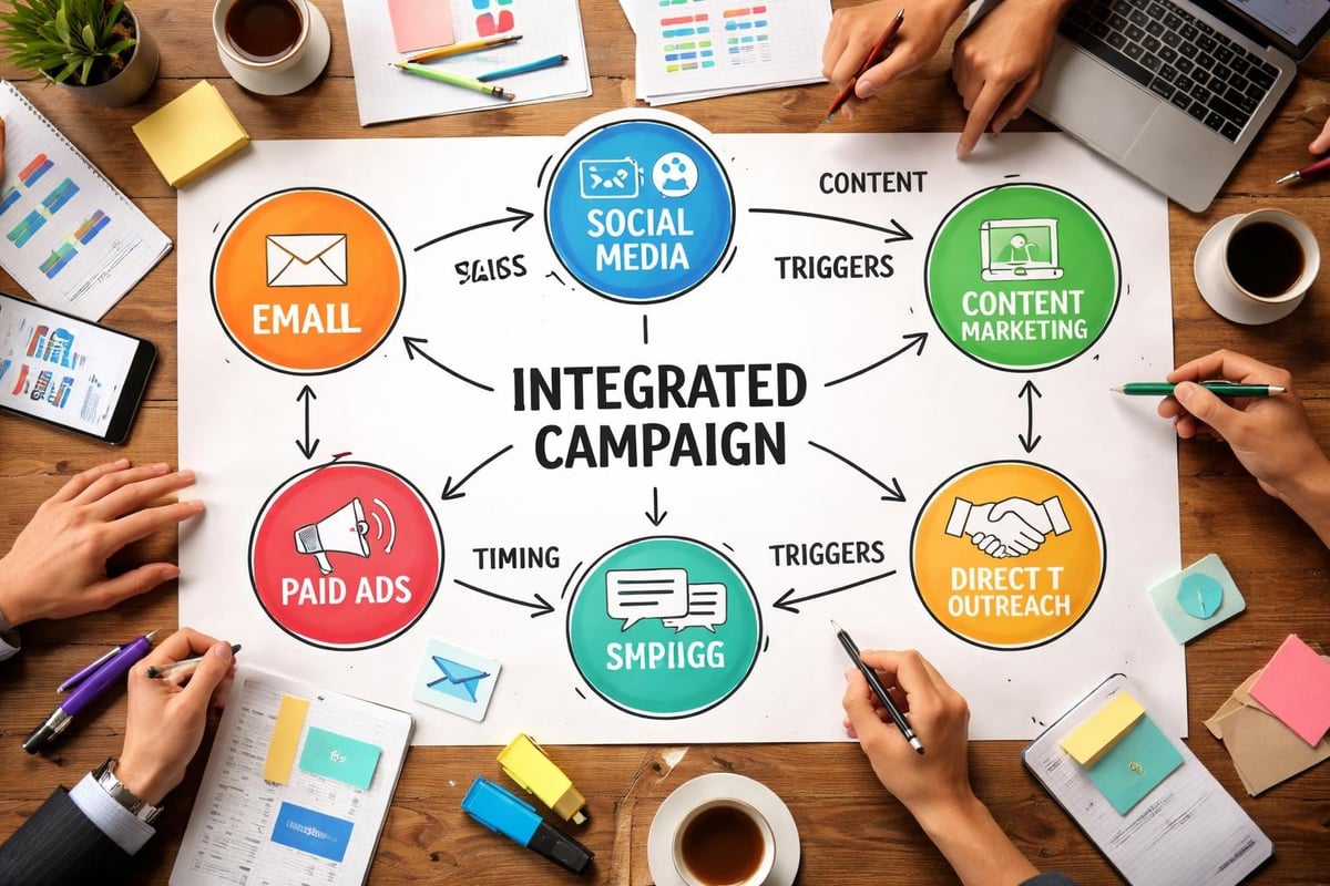 Multi-channel lead generation campaign structure