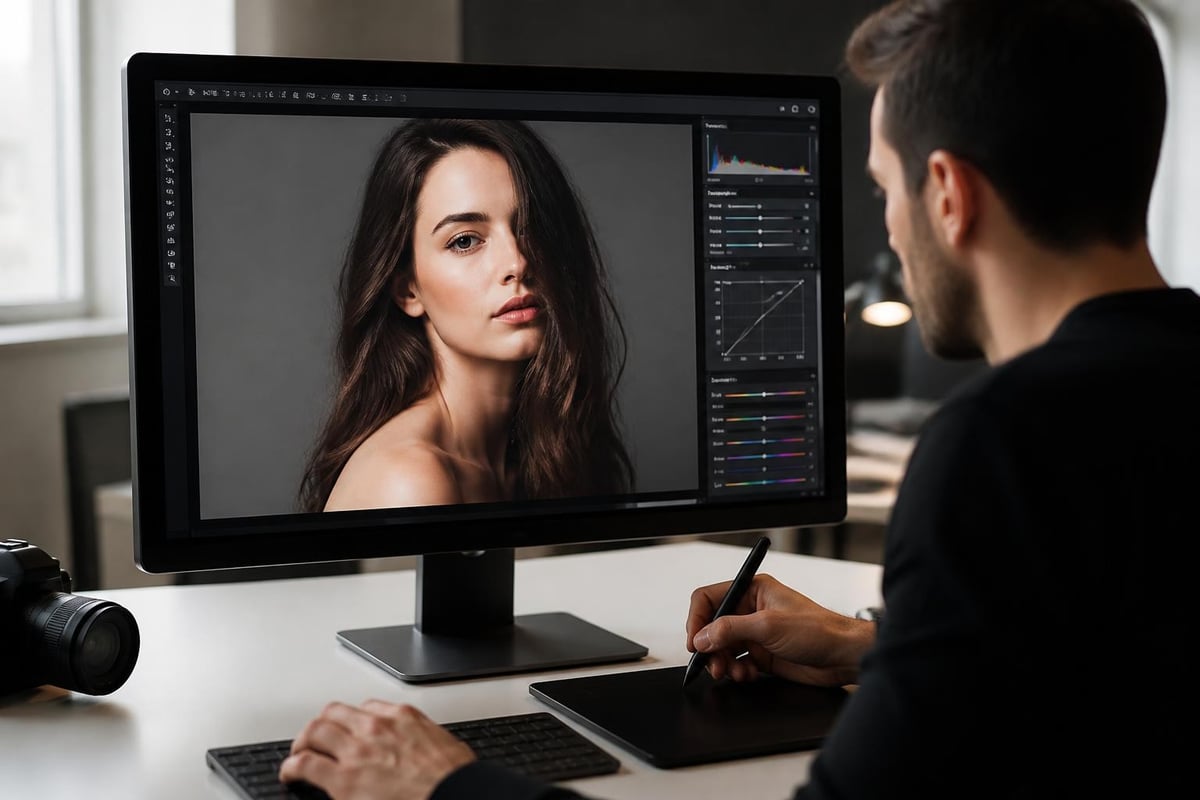 Photography retouching workflow stages