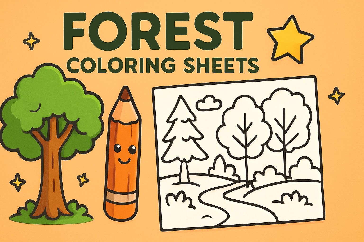 9 Amazing Forest Coloring Sheets for Kids in 2026