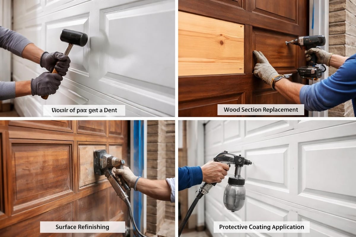 Garage door panel restoration