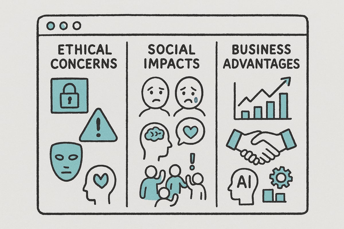 Ethical, Social, and Business Implications of AI in Social Media