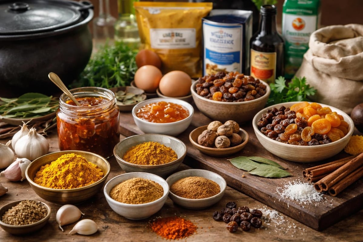 Traditional South African recipe ingredients