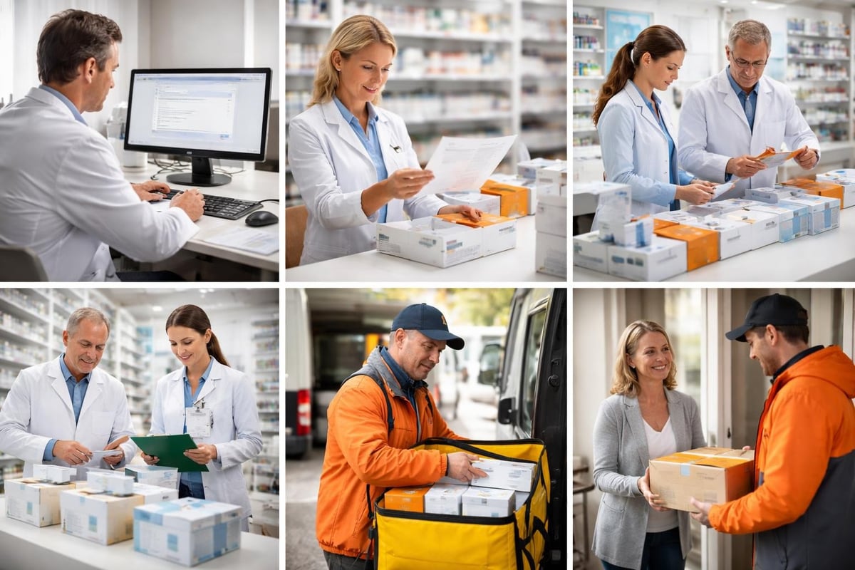 Medicijnbezorgproces stappen