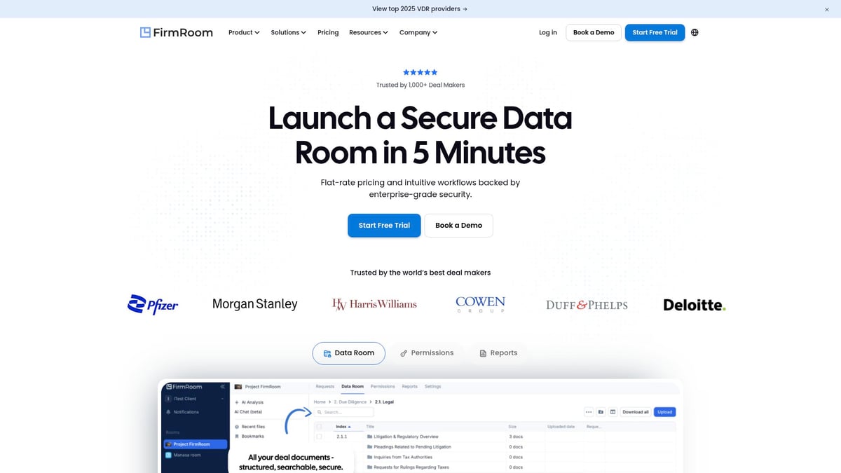 7 Best Free Virtual Data Room Solutions for 2026 - FirmRoom