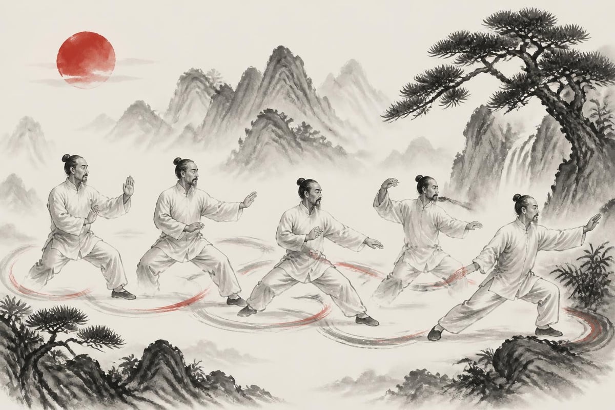 Tai chi form practice