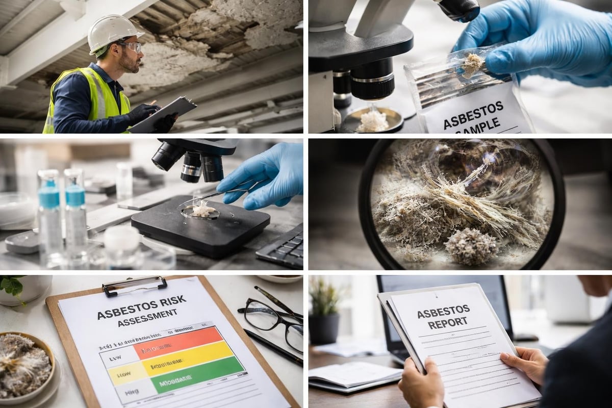 Asbestos sampling workflow stages