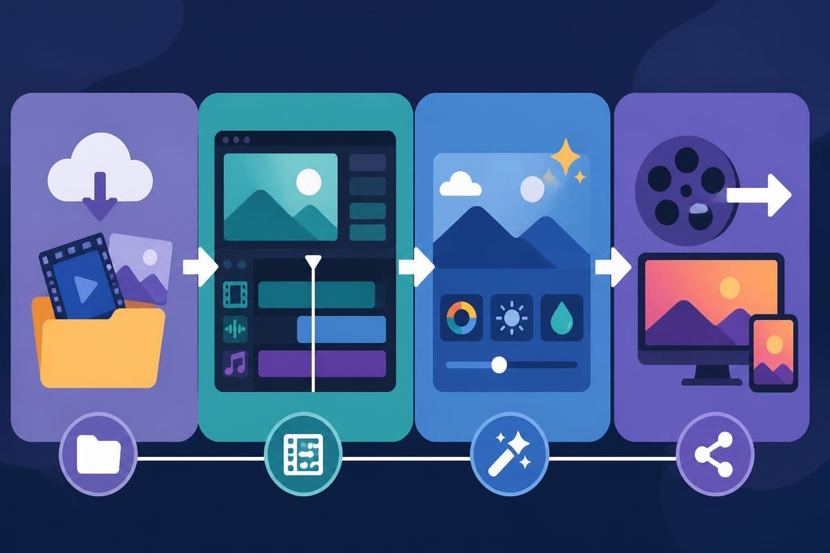 Video editing workflow stages