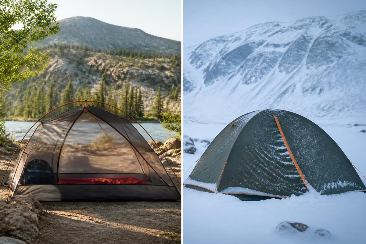 Dome tent seasonal versatility