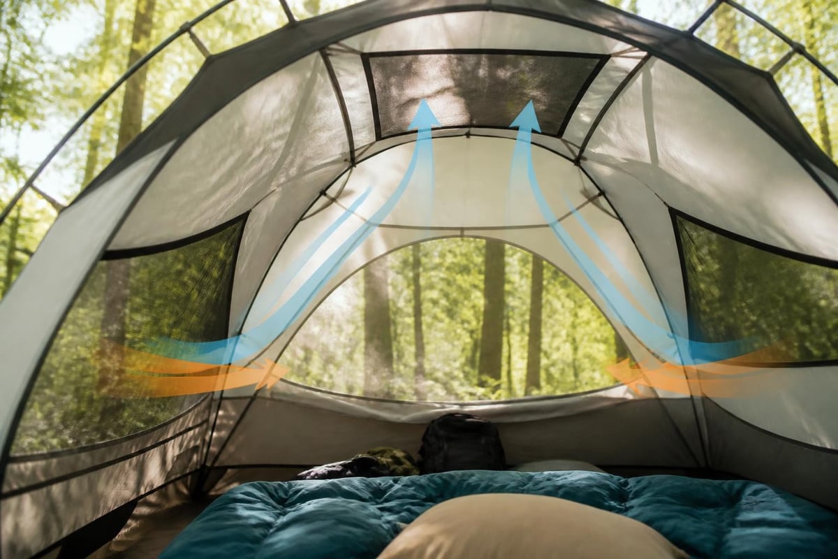 Dome tent ventilation system