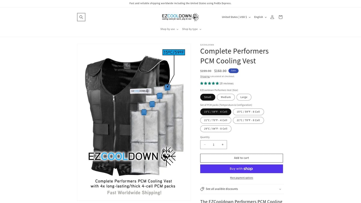 Top 7 Sports Cooling Essentials for Peak Performance in 2026 - Complete Performers PCM Cooling Vest – EZCooldown ($160)