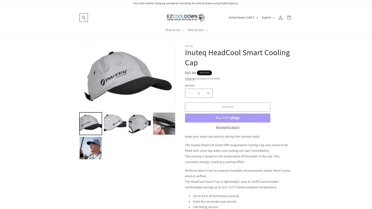 Top 7 Sports Cooling Essentials for Peak Performance in 2026 - Inuteq HeadCool Smart Cooling Cap ($57, sold out)