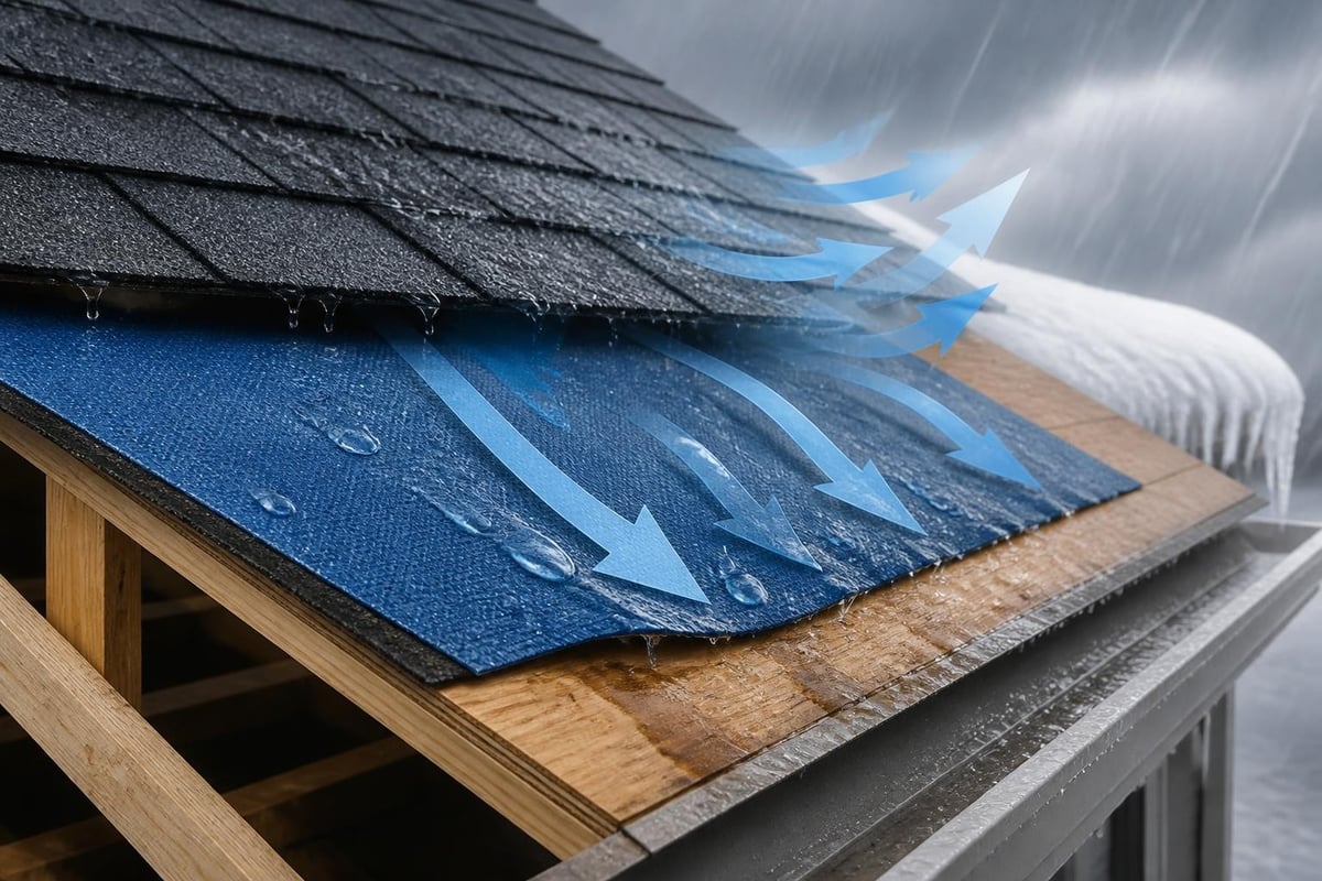 Roofers felt protective layers