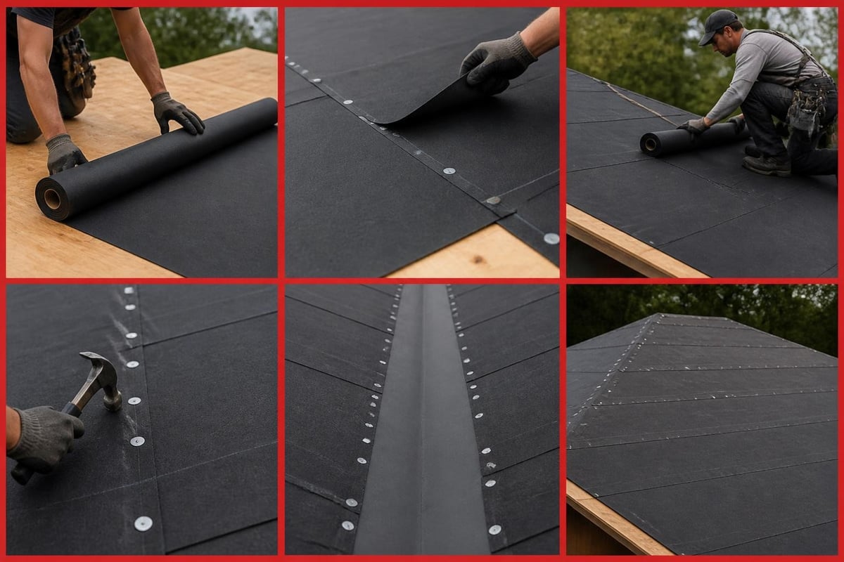 Roofers felt installation sequence