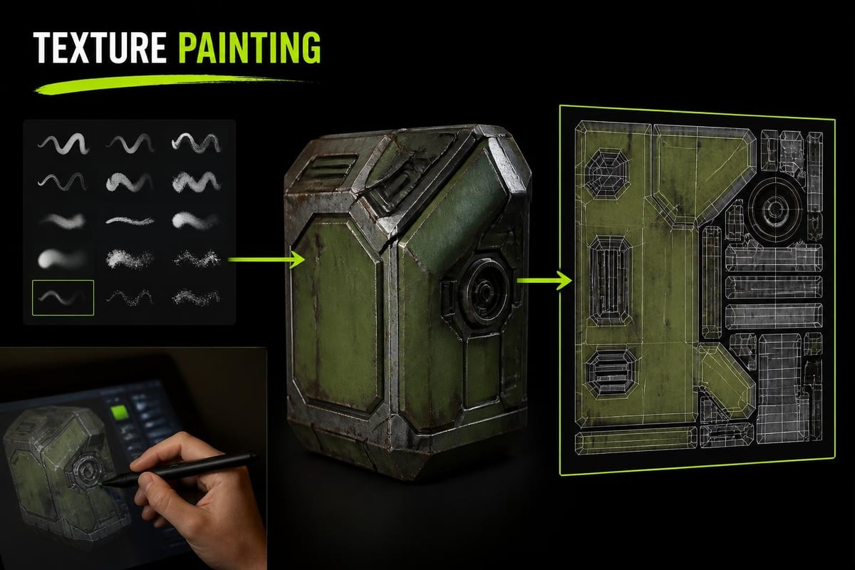 Texture paint brush workflow