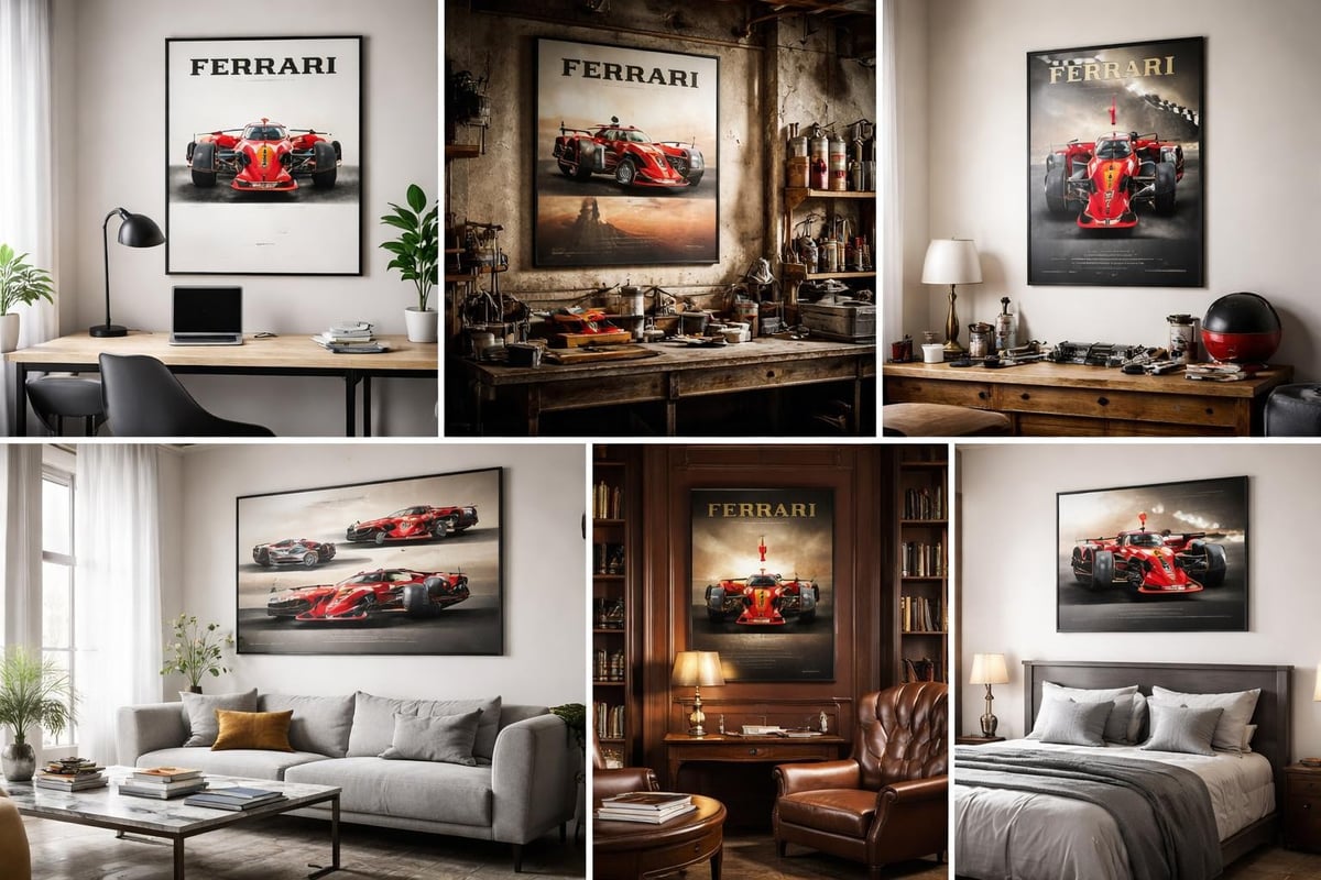 Ferrari poster display options