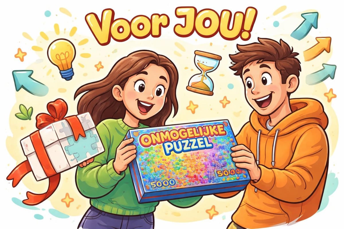 Puzzel cadeau concept