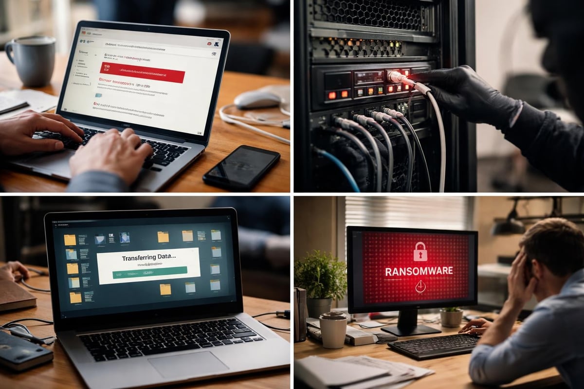 External cybersecurity threats targeting business networks