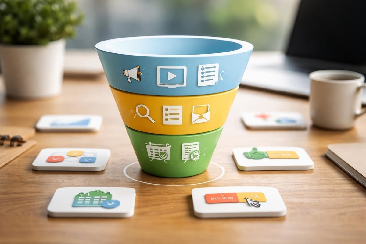 Marketing site conversion funnel