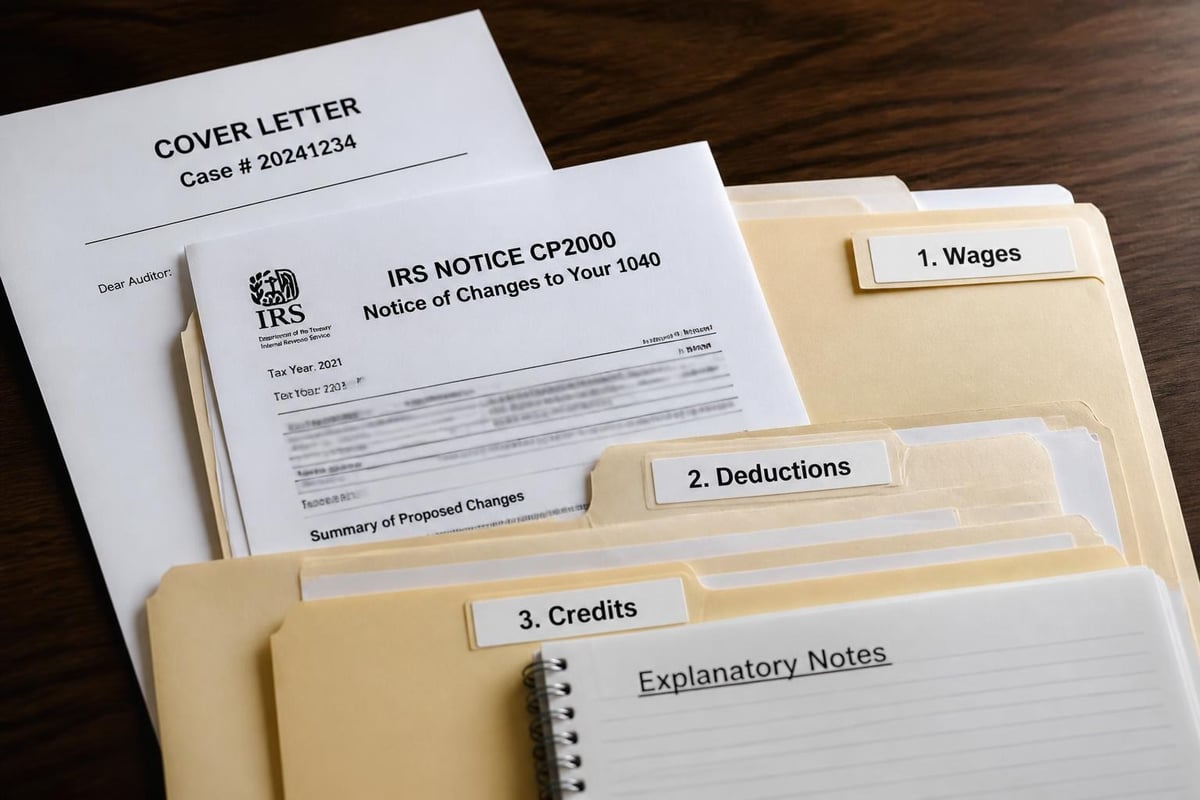 Audit response documentation organization