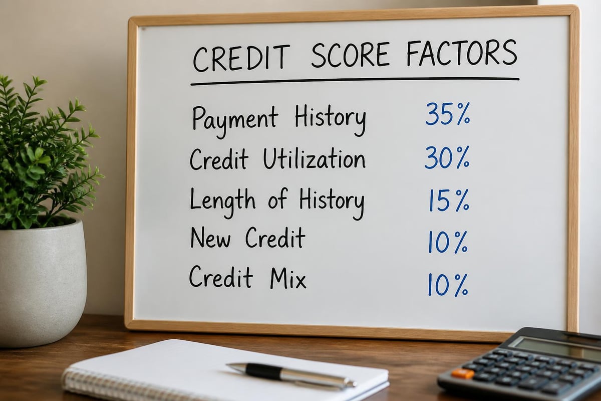 Credit score factors breakdown