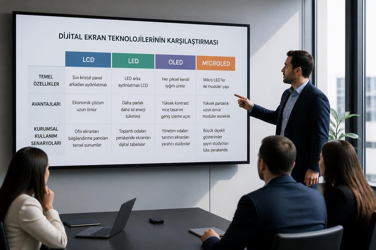 Dijital ekran teknoloji türleri