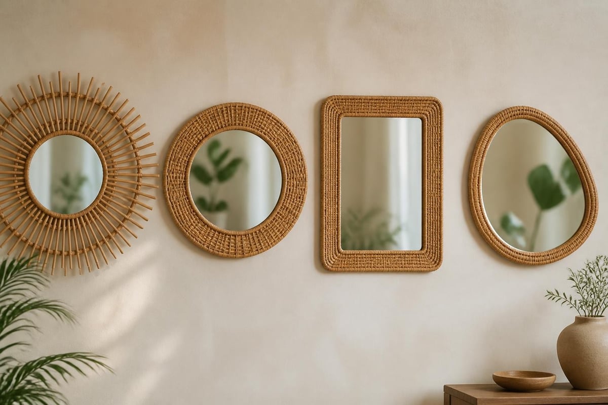 Rattan mirror design styles