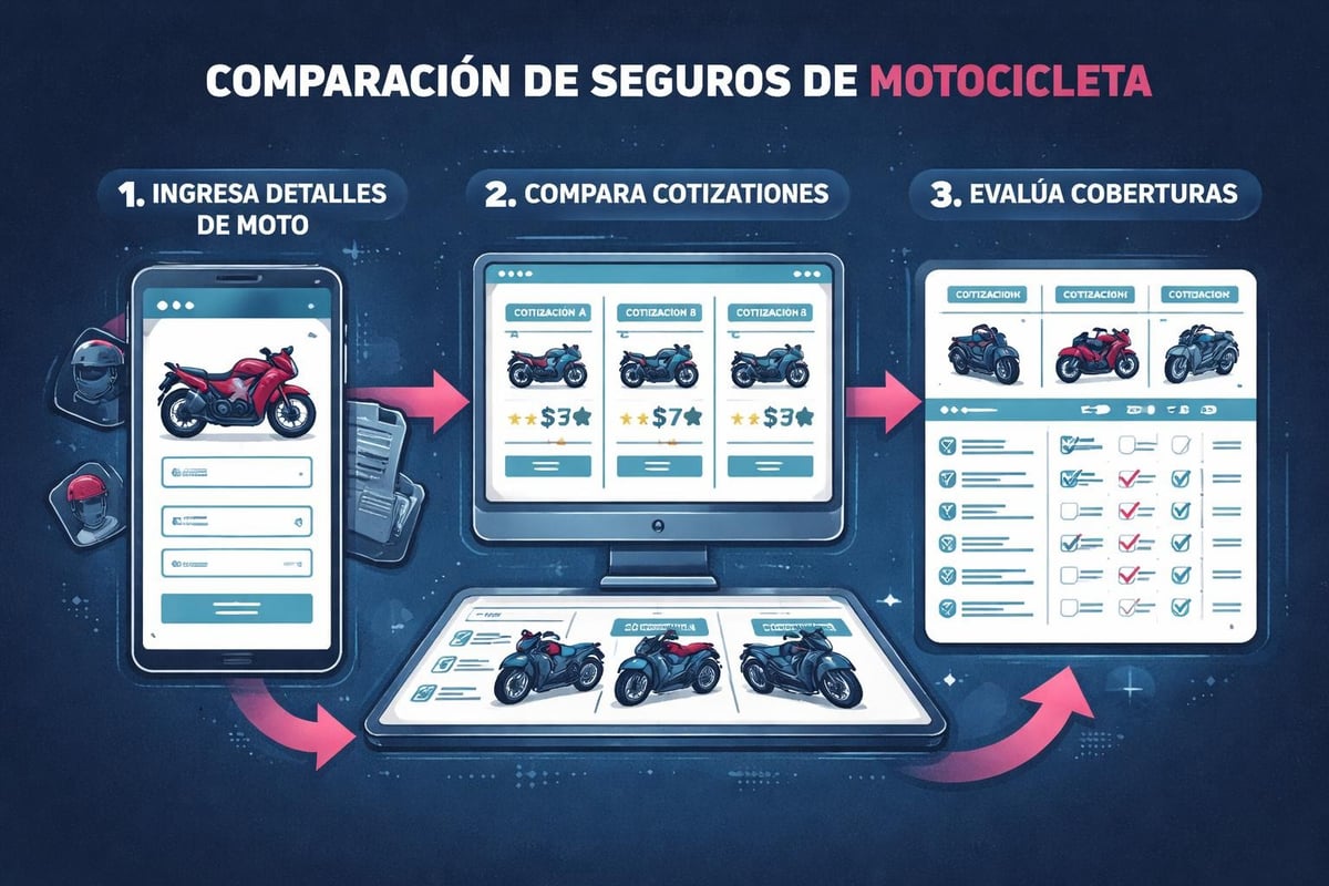 Contratar Seguro Moto: Guía Completa 2026 3 Comparación seguros moto online