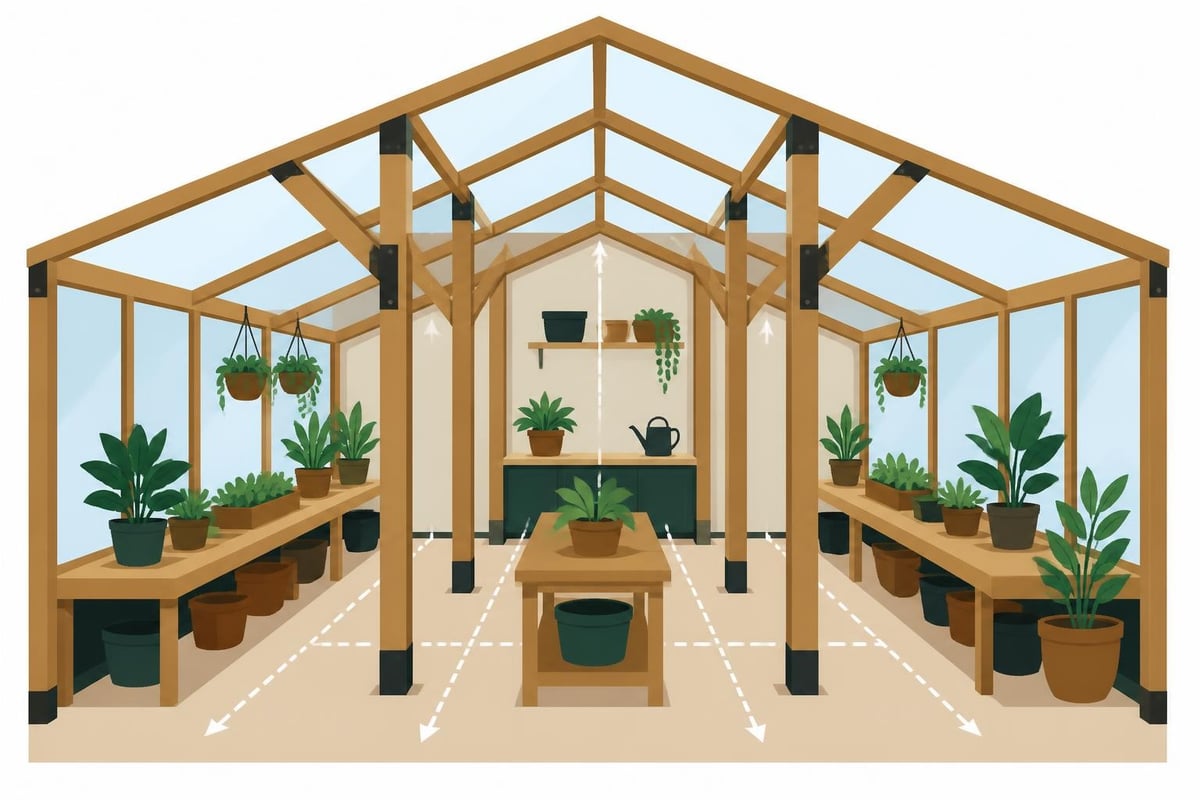 Greenhouse layout zones