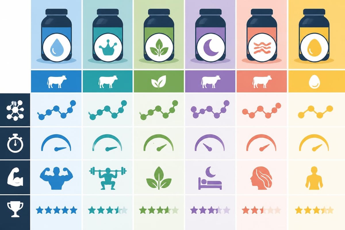 Protein powder categories comparison