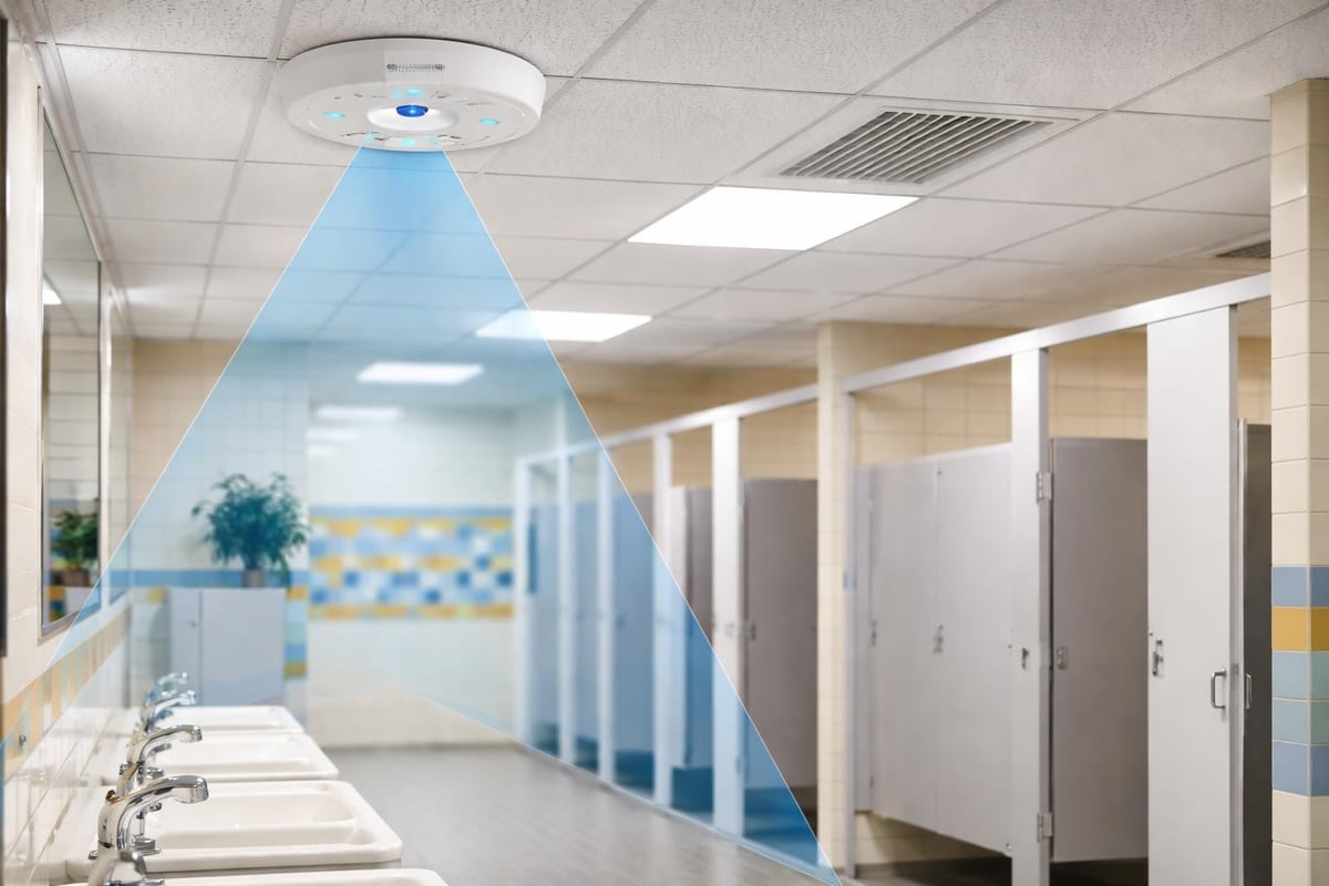 Bathroom vape detector installation