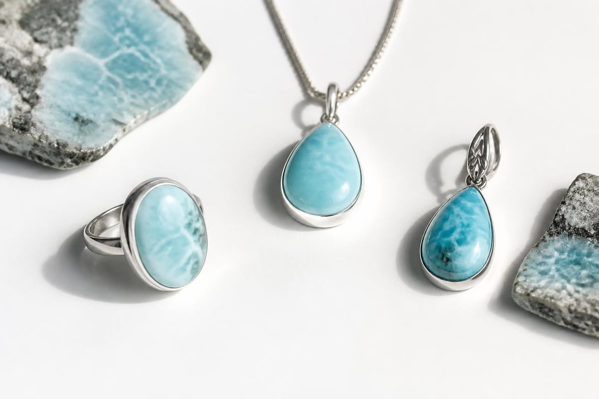 Larimar jewelry applications