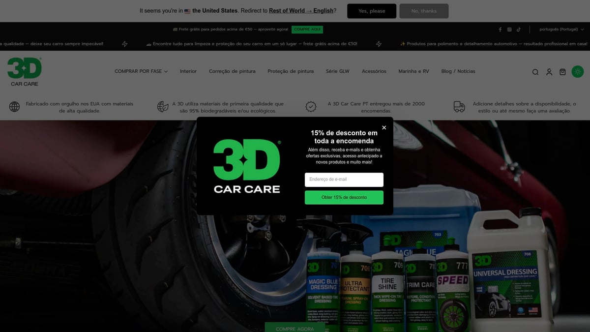 7 Melhores Produtos Lavar Carro Para Brilho em 2025 - 3D Car Care GLW Series Wash & Wax (3D Products Portugal)