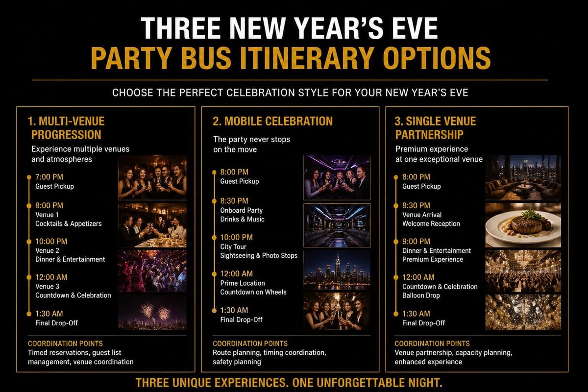 New years eve party bus route