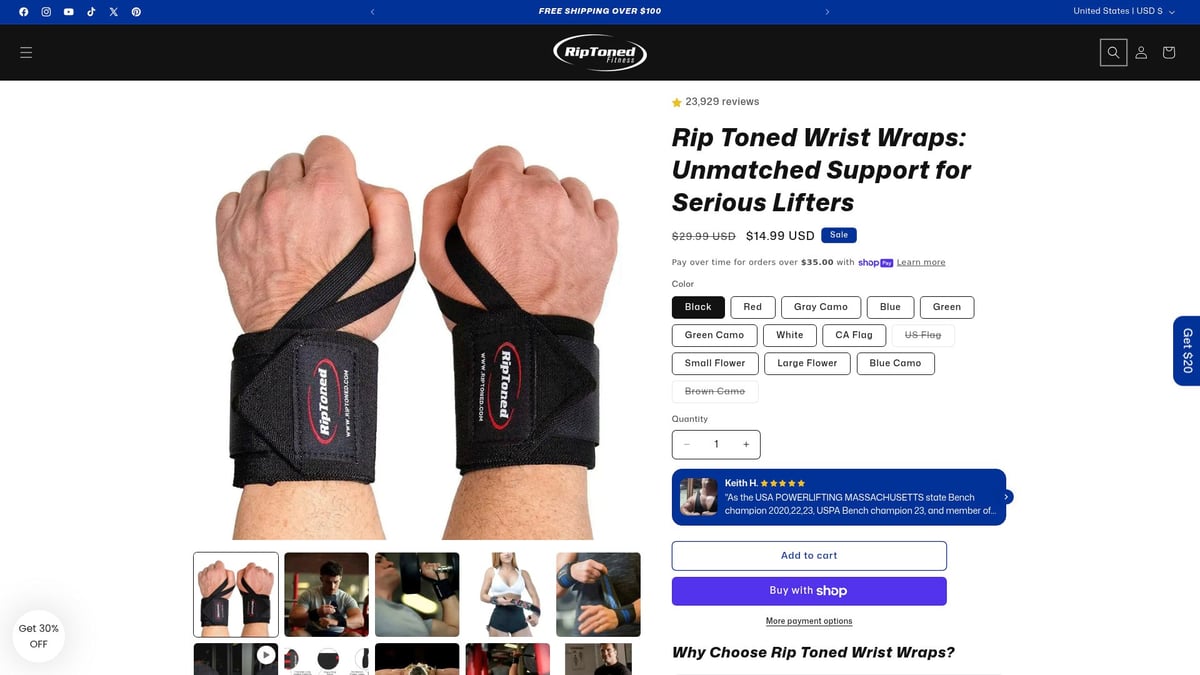 9 Essential Wrist Wraps for the Gym to Boost Your 2026 Workouts - Rip Toned Wrist Wraps