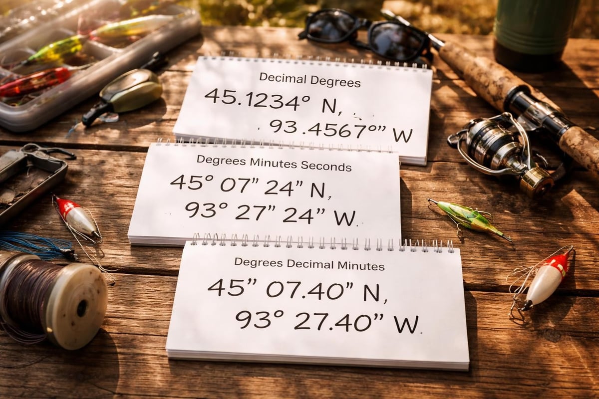 GPS coordinate formats comparison