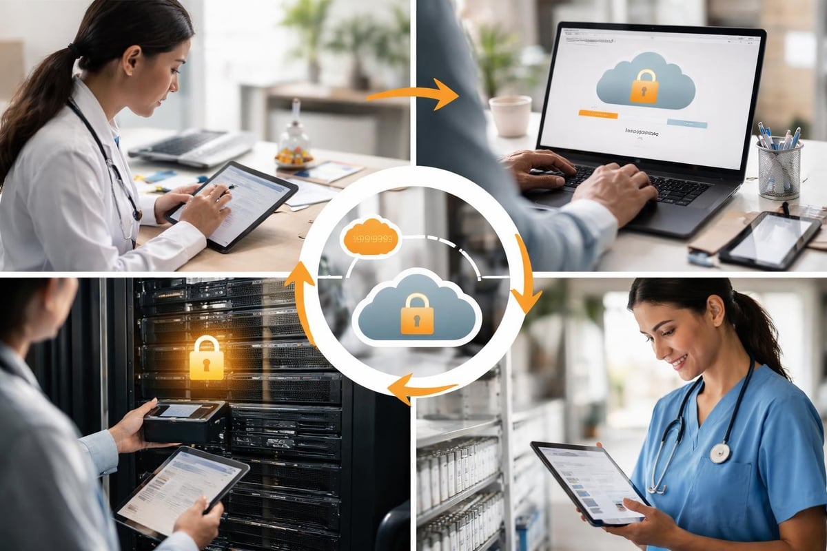 Cloud storage workflow for medical data