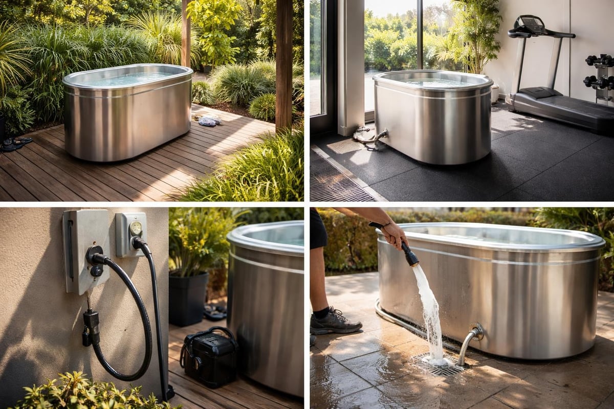 Cold therapy tub setup requirements