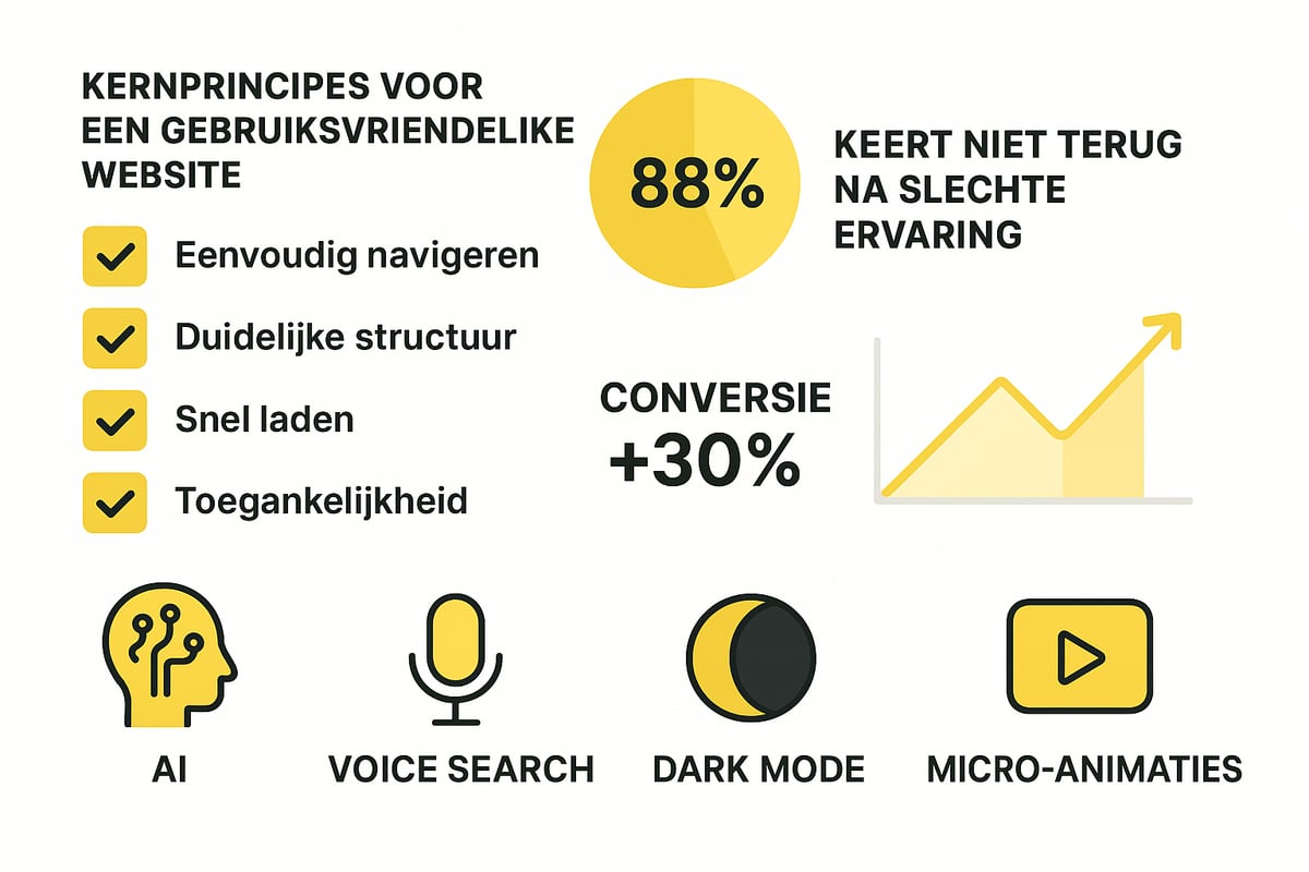 Wat is een gebruiksvriendelijke website in 2026?