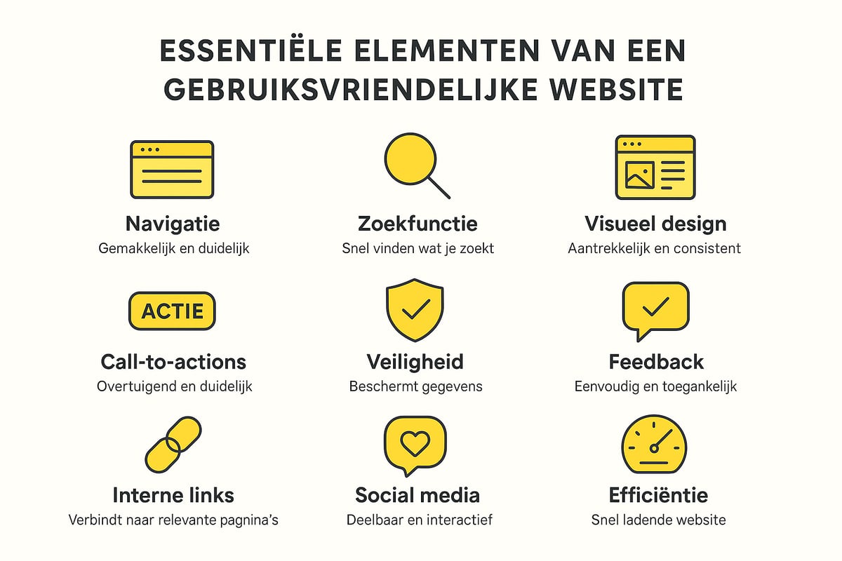 Essentiële elementen van een gebruiksvriendelijke website