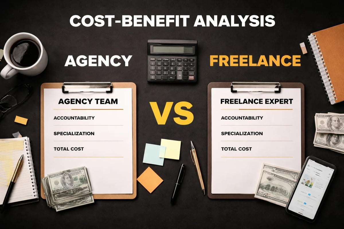 Agency versus freelancer pricing comparison