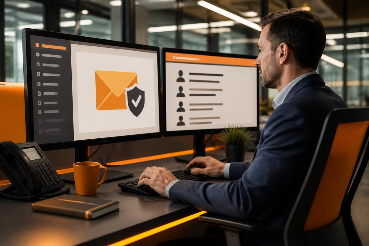 Email administration dashboard