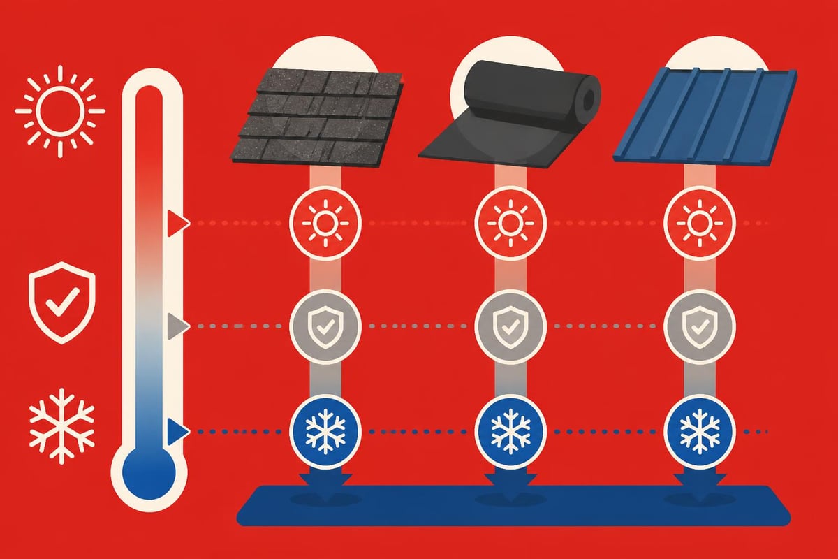 Temperature requirements for roofing materials