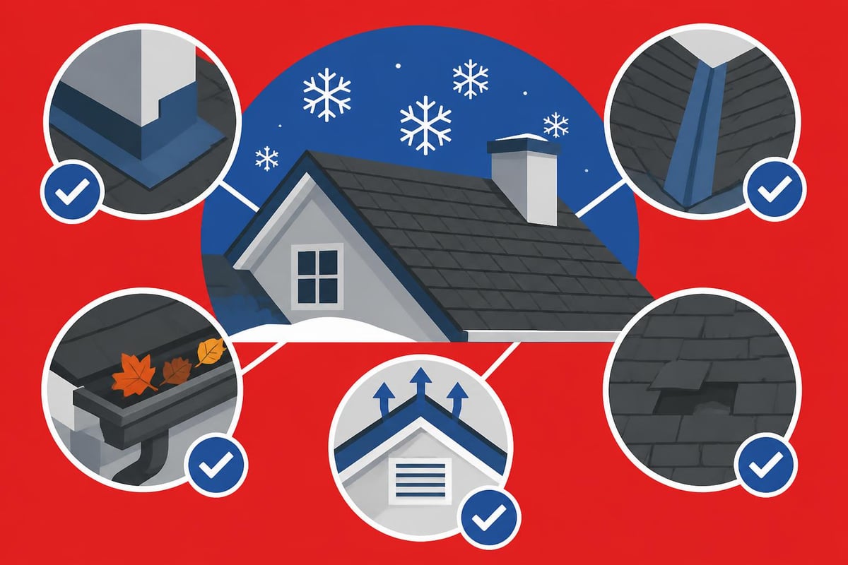 Pre-winter roof inspection points