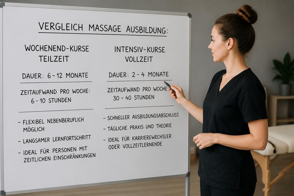 Massage training schedule models